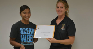PCC marine science student earns certificate for her achievements